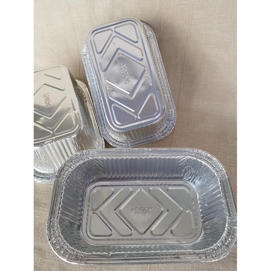 alumunium foil cup persegi panjang P-258/34 [ 10 PCS ]