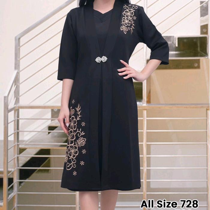 93fd- Dress Blazer Body Panjang 728 1 Set / Dress Blazer