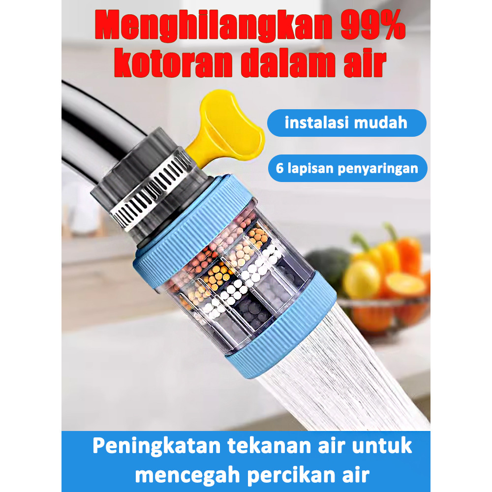 Sambungan Keran Air Saringan Kepala Keran Filter Air 6X Saringan Kran Air Dengan Penyaring Batu Susu