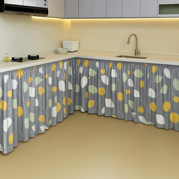 New Gorden Kolong Dapur Minimalis Uk 100 x 70 cm + Bonus Tali Kain Curtain