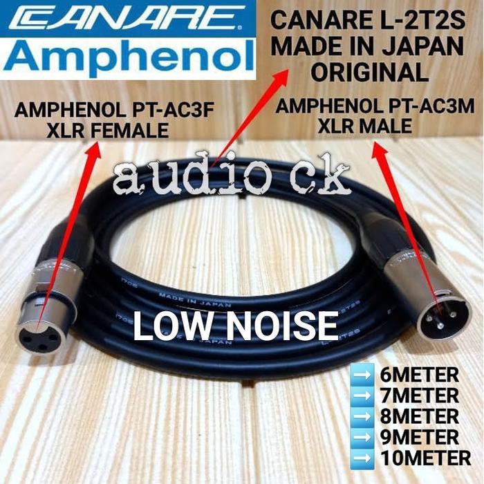 KABEL MIC CANARE ORIGINAL JACK AMPHENOL XLR MALE TO JACK XLR FEMALE 6METER-10METER Microphone