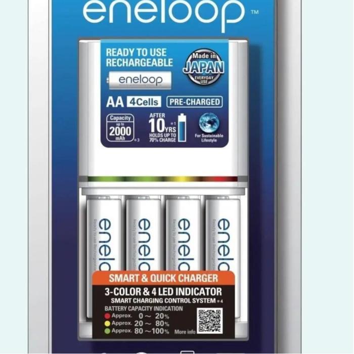 Panasonic Charger Kit Eneloop + Battery Rechargeable Eneloop AA