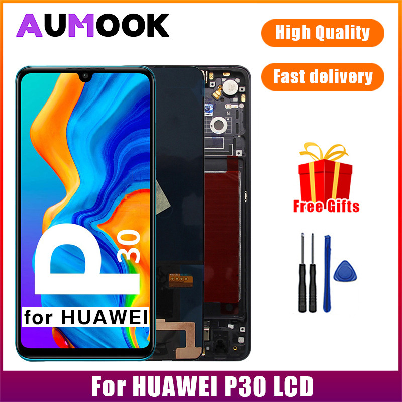New Oled For Huawei P30 With Frame Lcd Display Touch Screen For Huawe