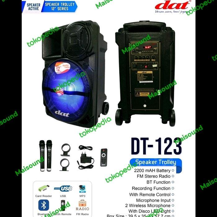 Speaker Portable Dat Dt 123 12 Inch Dat Dt123 Original 12Inch Murah