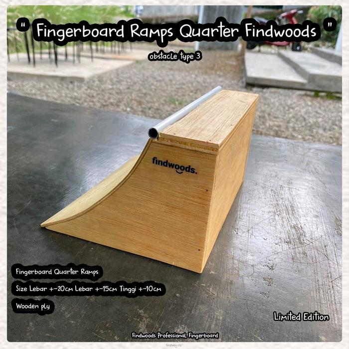 Fingerboard Obstacle Ramps Quarter Findwoods Wooden