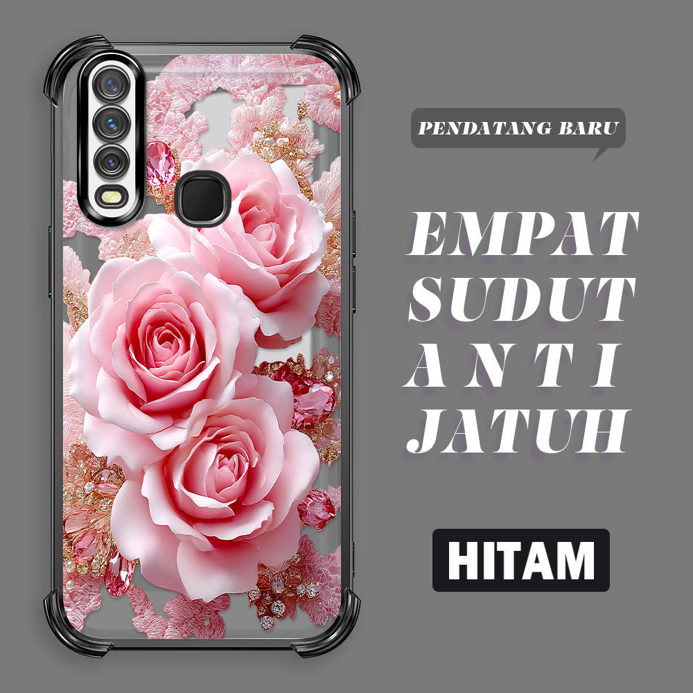 Casing Hp Untuk VIVO Y12 Y15 Y17 1902 Cassing Kesing Phone Mode Case Soft Bunga 1033 SJ