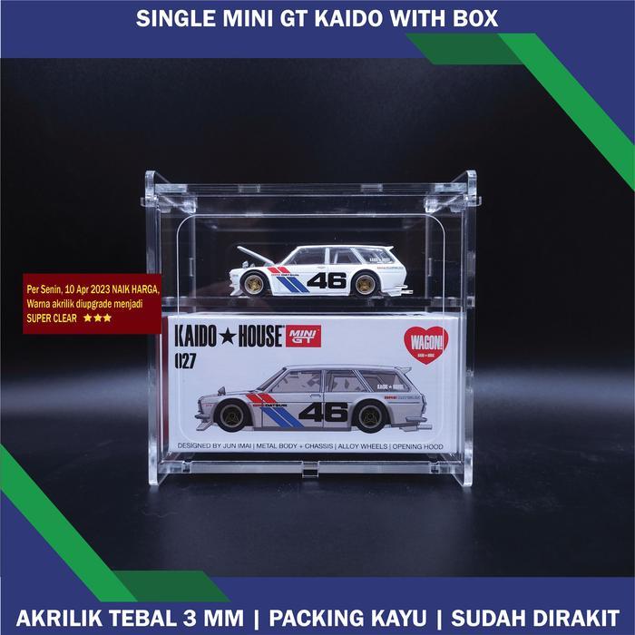 TERRA Akrilik Diecast Display Box 1 64 Mini GT Kaido Berpintu