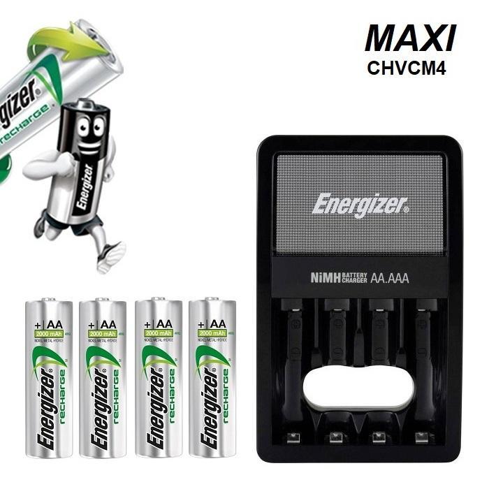 sk7n- Energizer Charger + Battery Aa 1.2 V 2000Mah 4Pcs