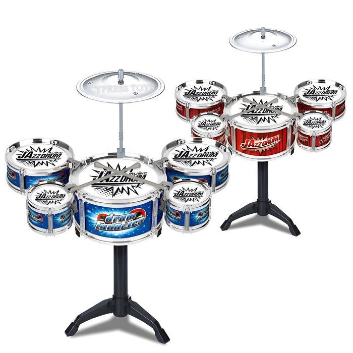 [KST] Mainan Set Musik Drum Jazz Jumbo Alat Edukasi Anak Bass Cymbal Stik Kursi Kado Ulang Tahun