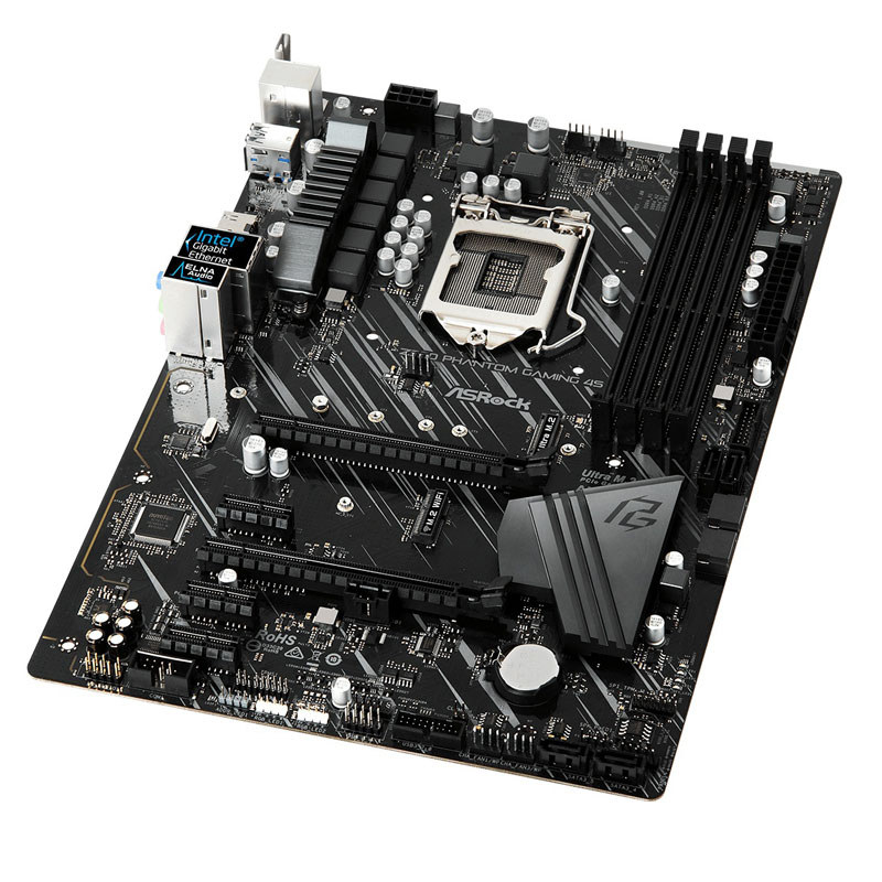 1151 Motherboard ASROCK Z390 PHANTOM GAMING 4S Intel Z390 Motherboard 4xDDR4 128GB USB 3.2 M.2 For 9