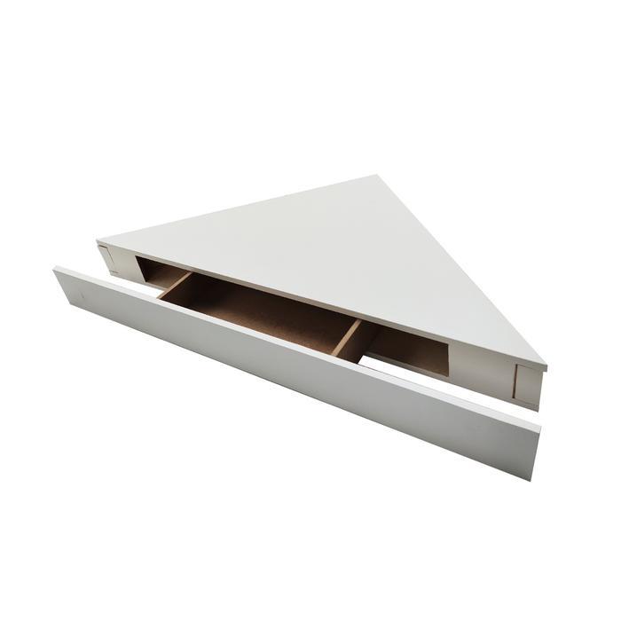Rak/Meja Laci Sudut Minimalis Tempel Dinding Segitiga Sisi [50/50Cm]