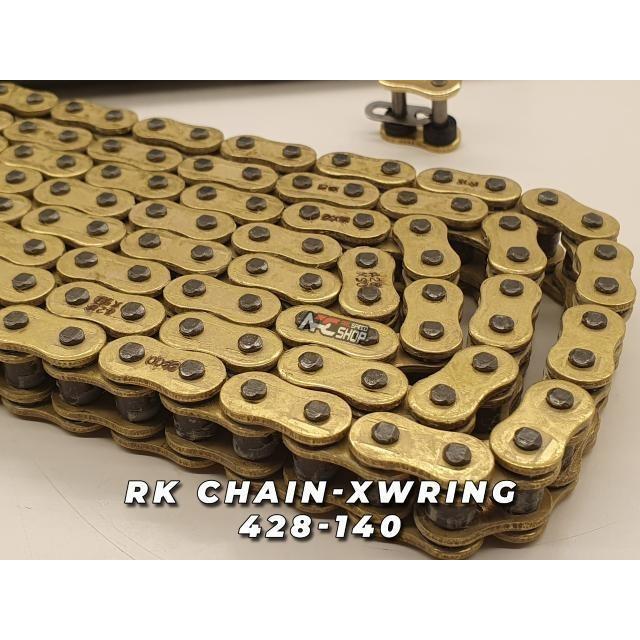 Menarik Rantai Rk Chain Xwring 428 Xso - 140 - Gold Supra Jupiter Vixion Byson Satria Fu Klx 150 Crf
