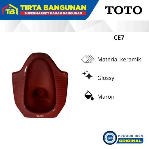 Aj' Toto Ce7 Escuating Toilet Closet Kloset Wc Toilet Jongkok Grade A Blue Green Pink Putih