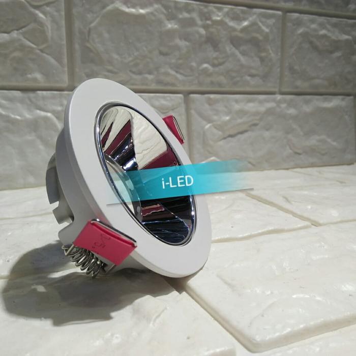 191 Lampu Downlight Halogen Silver Kilap Spot Pinhole Fitting MR 16