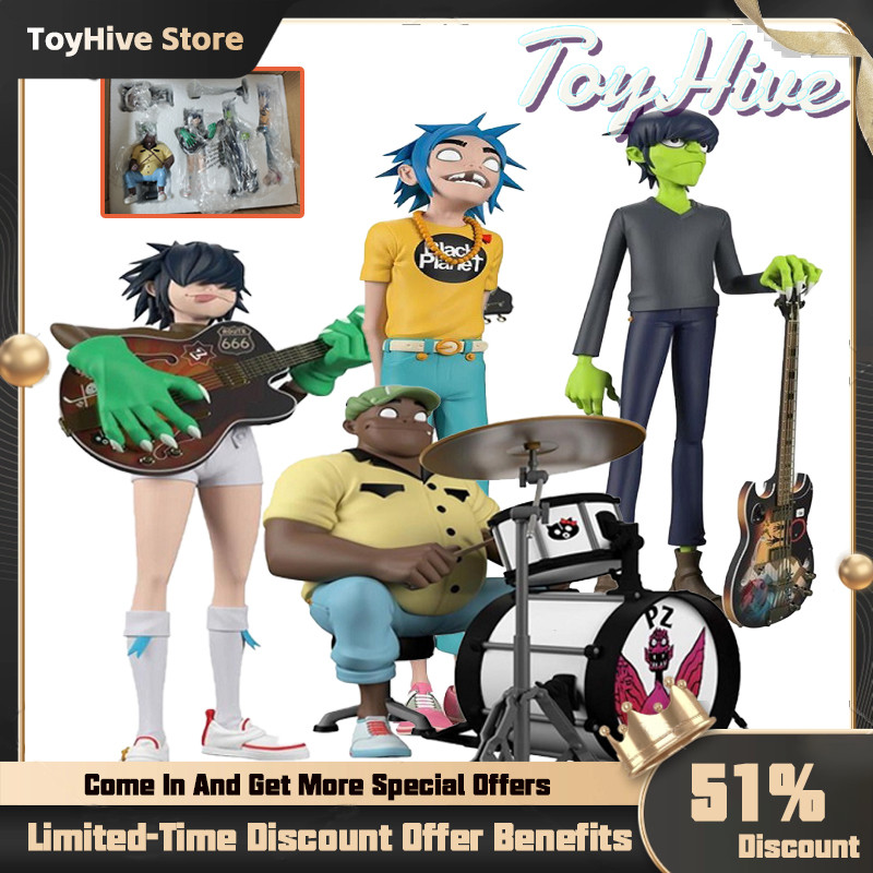 Gorillaz Band Action Figure Rock Band Member Figurine 2D Noodle Murdoc Russel Model Doll Figures