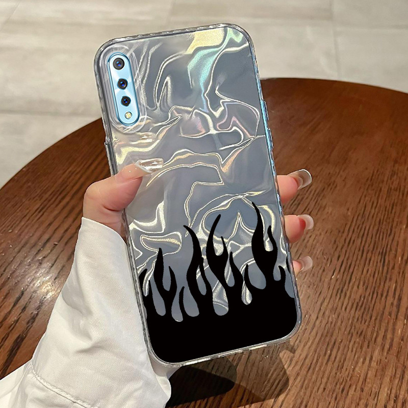 Casing Hp VIVO S1 VIVO S1 Pro Case Casing Pola Api sederhana HP Kasing Kasus ponsel transparan mewah