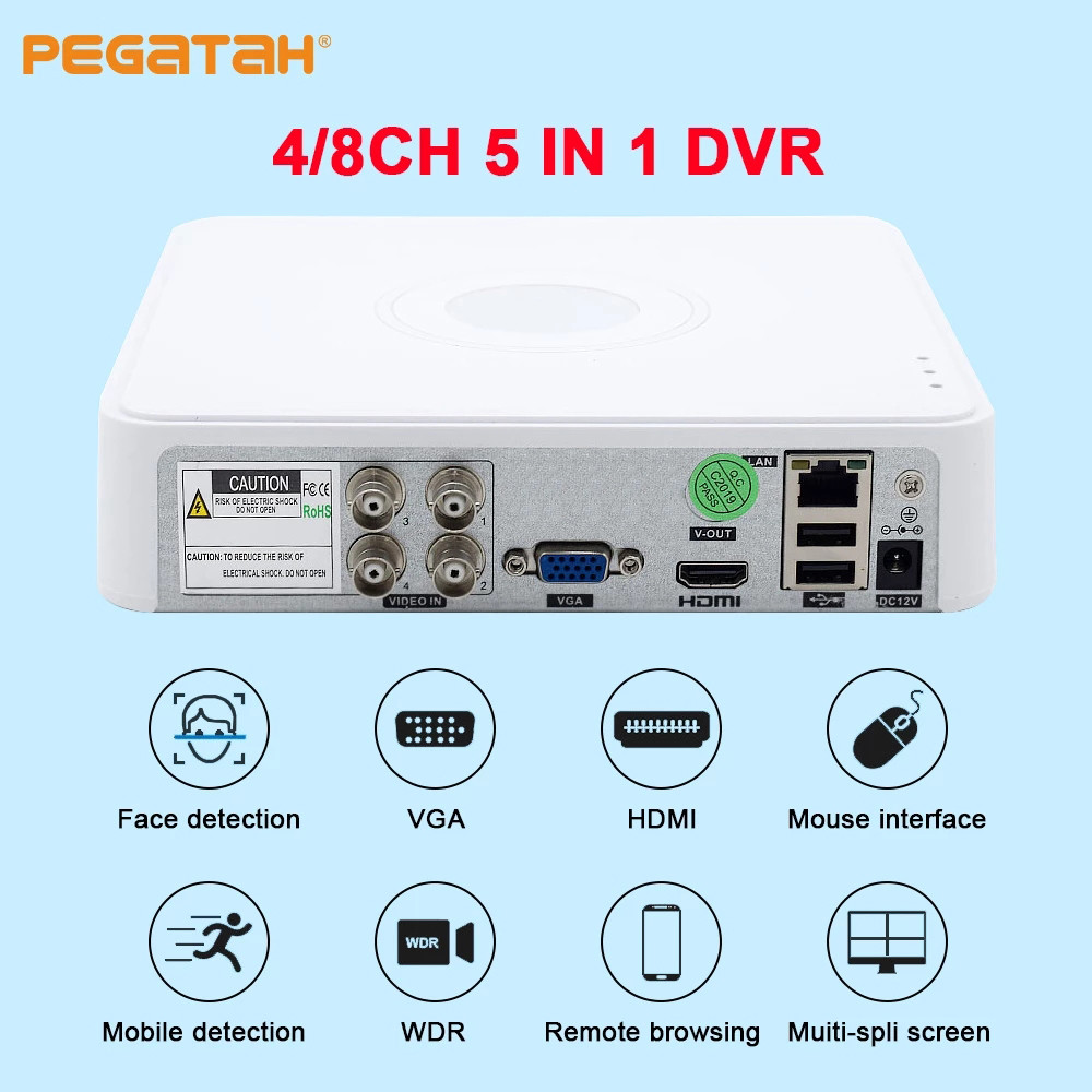 Hd 5Mp Dvr 4/8 Channel Cctv Ahd Dvr Ahd-N Hybrid Dvr 1080P Dvr 5In1 Video Recorder For Ahd Tvi Cvi