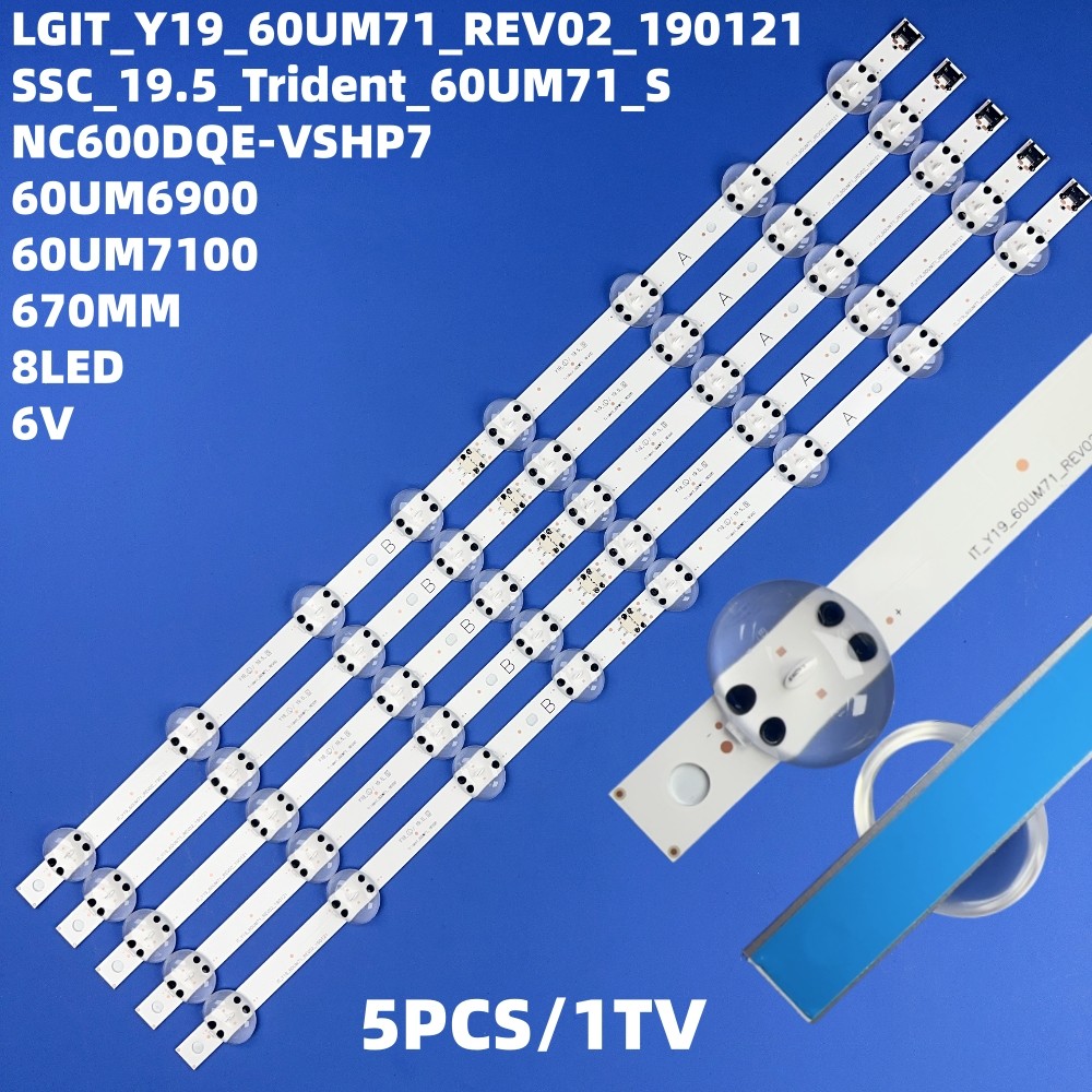 LED backlight strip for TV 60UN7300PUA 60UM7100 60UM6900 60UM7100PLB 60UM6950DUB 60UM6900DUB