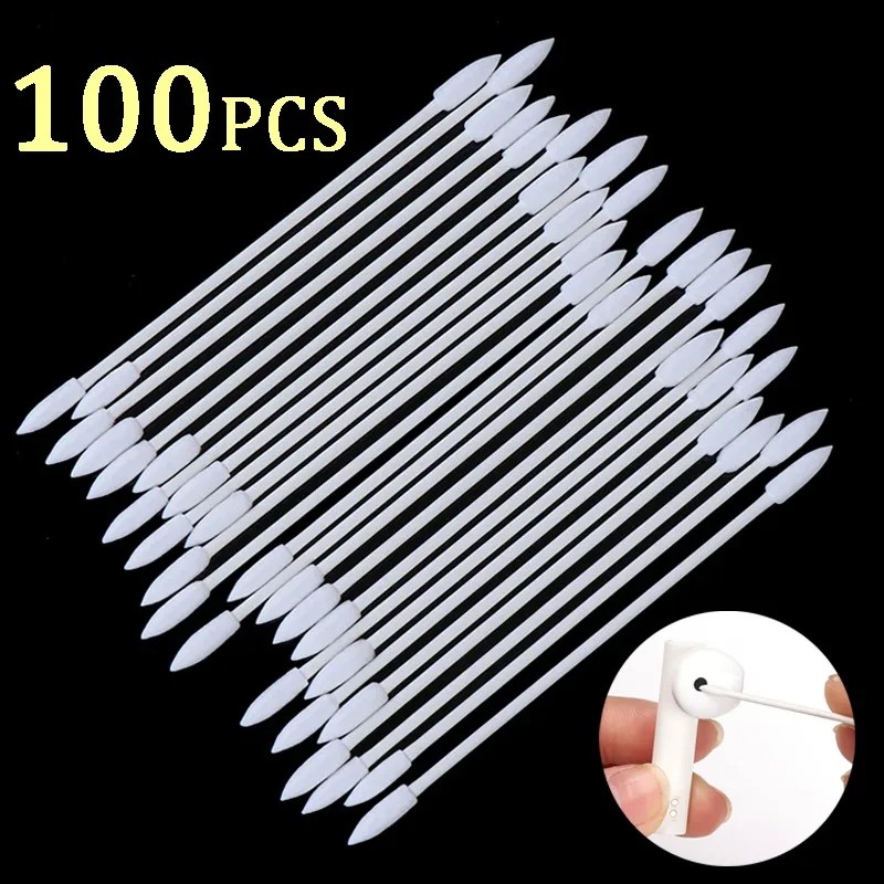 100-1Pcs Dust Free Disposable Cleaning Swab Cotton Stick For AirPods Earphone Headphone Keyboard