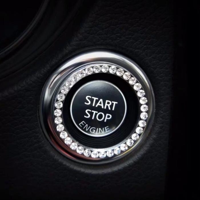 [Kerde]Ready Satu Tombol Starter Mobil Stiker/Starter Ring Engine Mobil Stiker Dekorasi/Start Stop