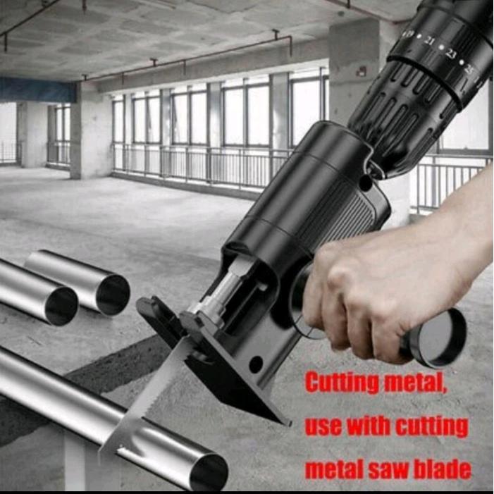 adaptor bor reciprocating jigsaw drill gergaji kayu