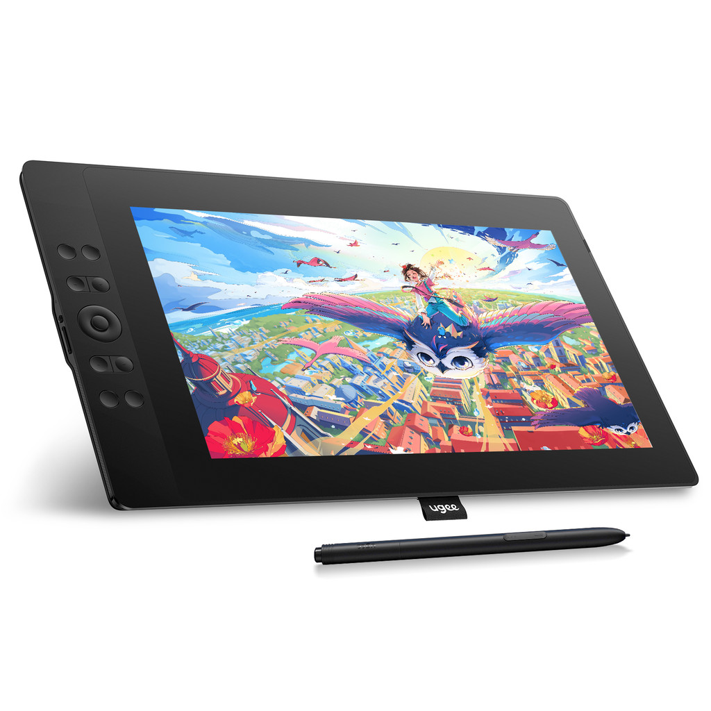 Ugee UE16 Drawing Tablet Monitor 16K Pressure 143% sRGB 15.4inch Drawing Tablet Monitor 10 Shortcut 