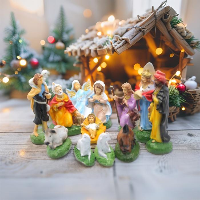 Set Patung Natal 10 Cm / Dekorasi Patung Natal / Patung Gembala Natal