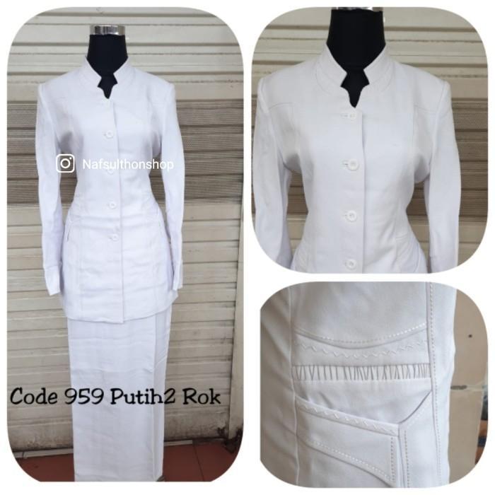 Setelan Blazer Code 193 putih2 perawat Bidan suster baju Rumah sakit