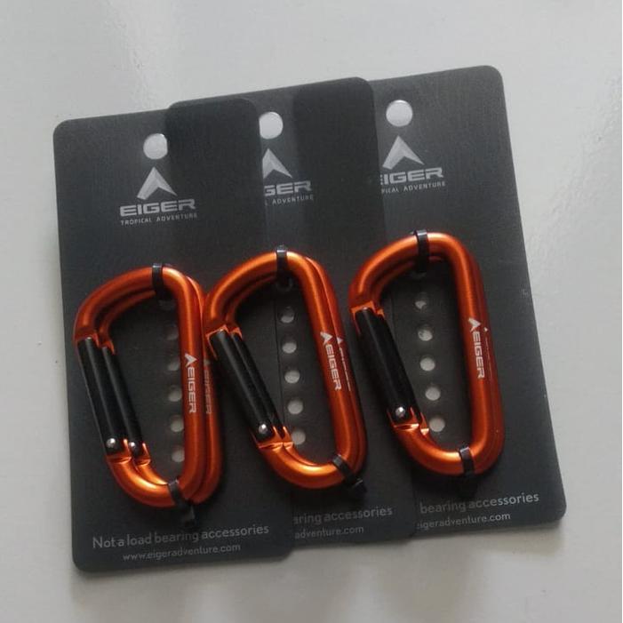GANTUNGAN KUNCI CARABINER EIGER 6MM 2PCS - ORIGINAL