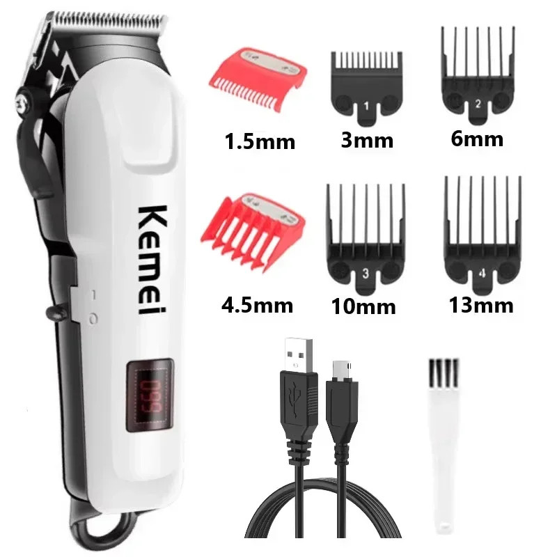 Kemei Hair Clipper KM-809A Hair Cut Maching Wireless Trimmer Men Professional Clipper Machine