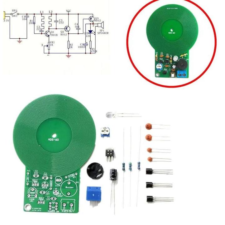 s2nu- Diy Kit Metal Detector Detektor Logam Sensor Deteksi Besi Induksi