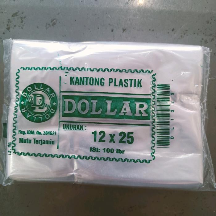 4lcj- Plastik 12X25 ( 10 Bungkus) Dollar Dan Buram