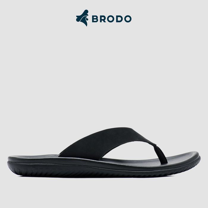 Sandal Pria BRODO Flipper Full Black