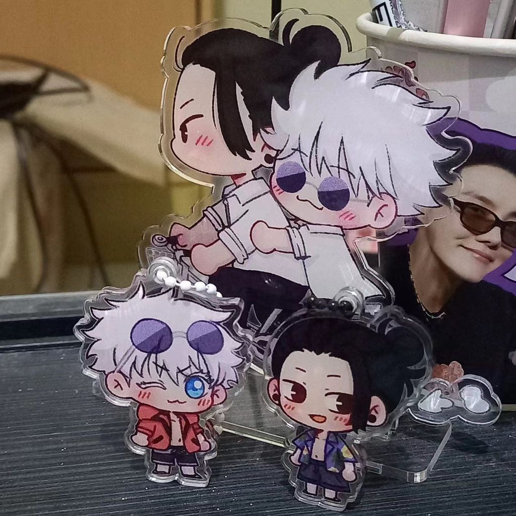 Jujutsu Kaisen Acrylic Stand Figure Key Buckle Satoru Gojo Geto Suguru Anime Peripheral Cute Q