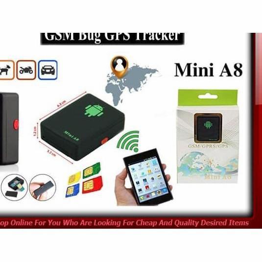 Alat Sadap Suara Mini A8 Tracker Gps / Lacak Lokasi Mobil Motor Sepeda