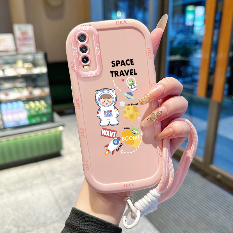 Casing Hp untuk VIVO Y20 Y20i Y20s Y20A Y20G Y12A Y12S Y11s Case Casing Astronaut kartun pola Kesing