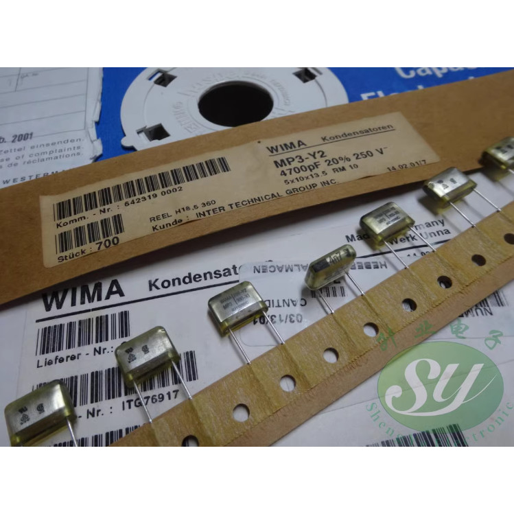 20Pcs/Lot Original German Wima Mp3 0.0047Uf/300Vac 4.7Nf 4700Pf 4N7 472 Y2 Brand New Braided Tape
