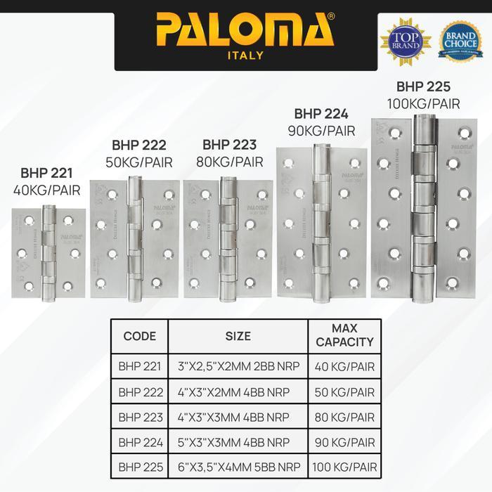 Paloma Engsel Pintu Jendela Kupu Plat Butt Hinge Stainless Bhp 22 Original