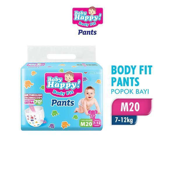 [DISCOUNT] Baby Happy Popok Bayi Body Fit Pants M 20 x2