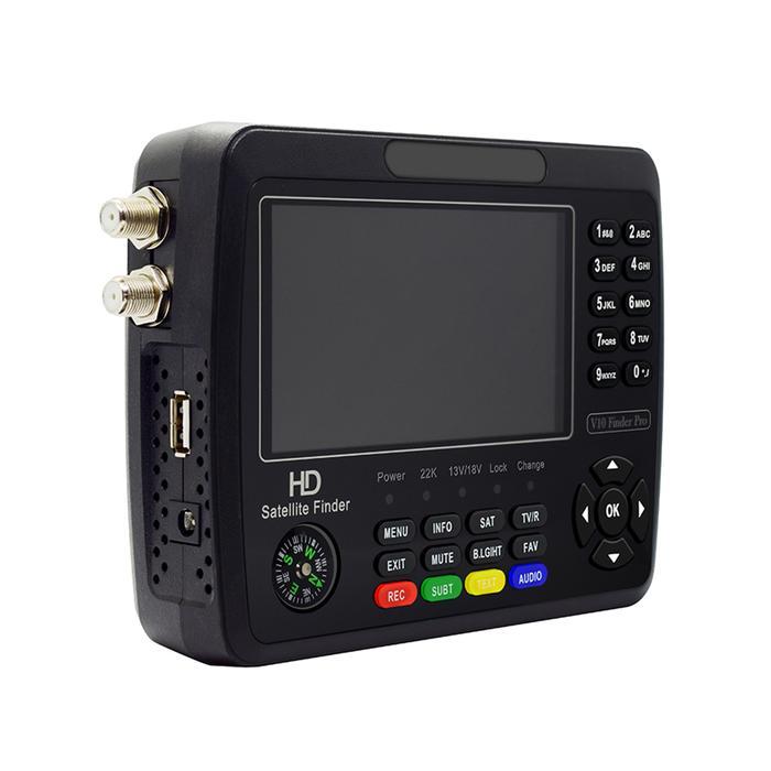 V10 Pro Satellite Finder Signal Meter Hd Satellite Tv Signal Finder Dvb-S/S2/S2X/T/T2 Combo Digital