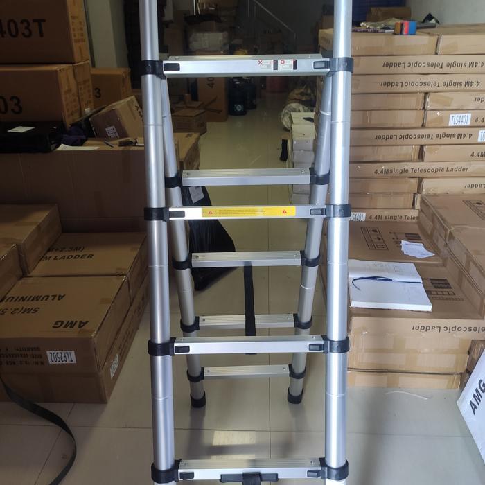 tangga teleskopik 5setep 1,4m+1,7m/ teleskopik Promo Premium