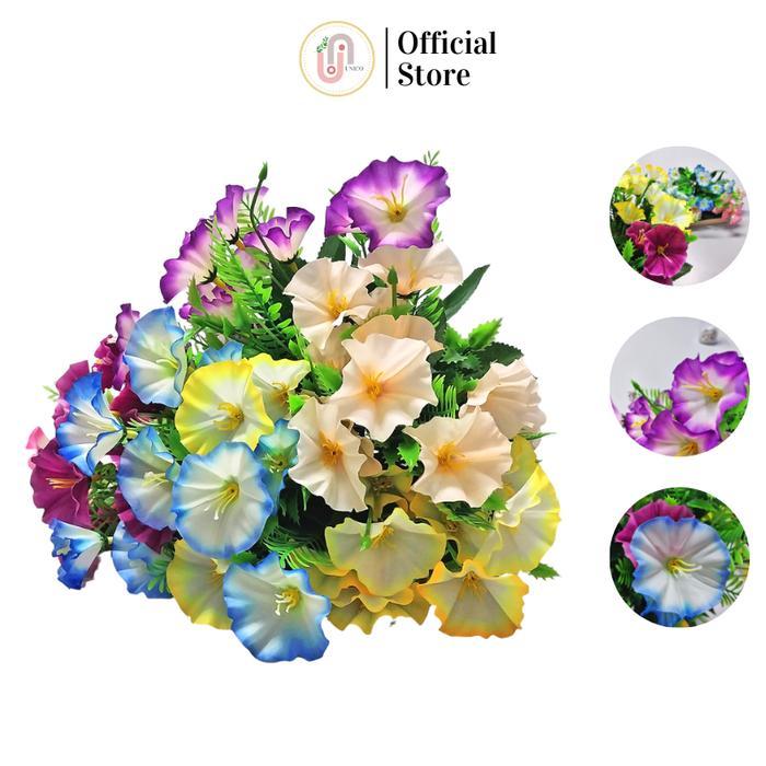 Tanaman Hias Tangkai Bunga Kembang Sepatu Mini Plastik Dekorasi Rumah