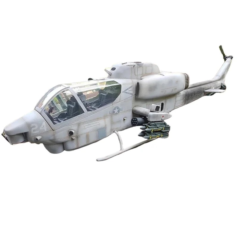700 Size Ah-1W Arf Cobra Navy Rc Helicopter Scale Fuselage With Mechanic Glassfiber Shell