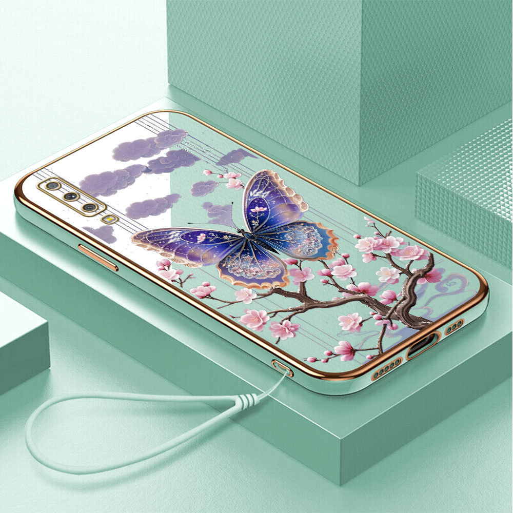 Casing Hp Untuk Compitable With Samsung Galaxy A7 2018 A750 Lokal Stock Lanyard Gratis Phone Case So