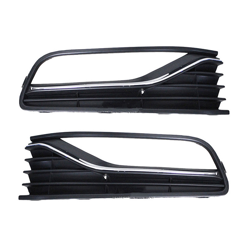 Auto Front Bumper Fog Light Lamp Chrome Grill for VW Polo Hatchback