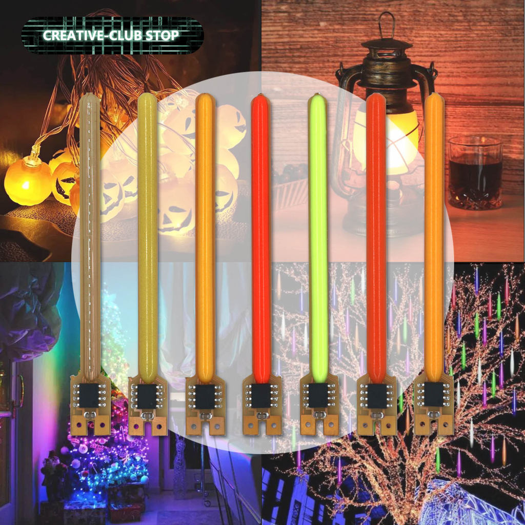 LED COB Meteor Shower Flowing Water Lamp 3V 5V LED Filament Christmas Light String Parts