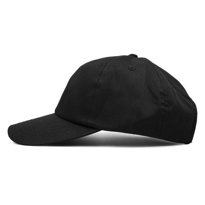 h2e3- Boyscode Topi Baseball Polo Cap Basic Distro Pria Wanita Polos Hitam Fullblack