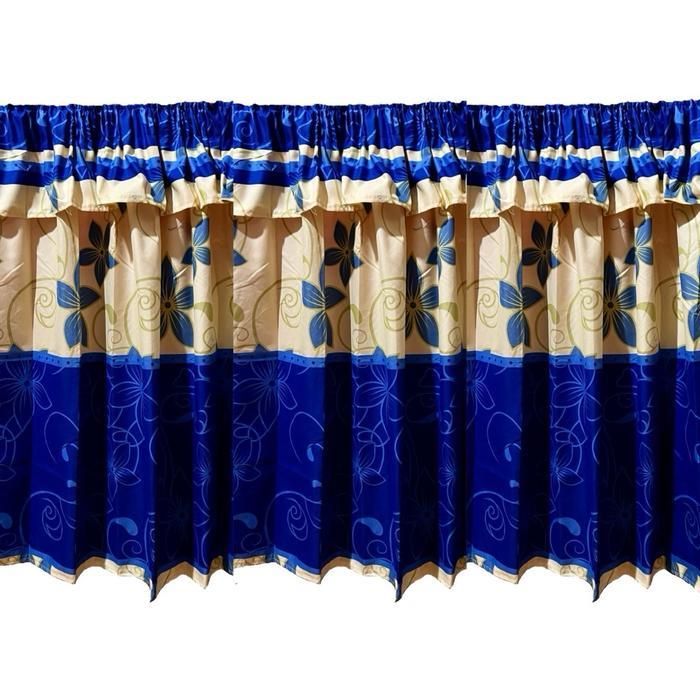 Paket hemat 2pcs Tirai kolong dapur motif campur. minimalis gorden kolong hordeng meja Kain Katun