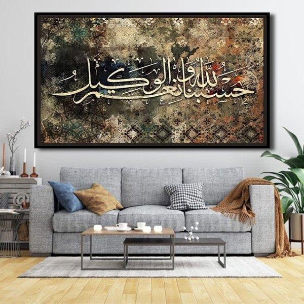 Hiasan Dinding Kaligrafi ARAB Kaligrafi Ayat Kursi 3D Lukisan Kaligrafi ukuran Jumbo