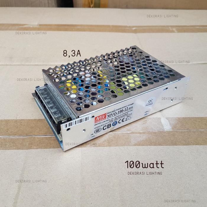 Adaptor led 12Volt 50Watt 100Watt 200Watt trafo power supply mean well